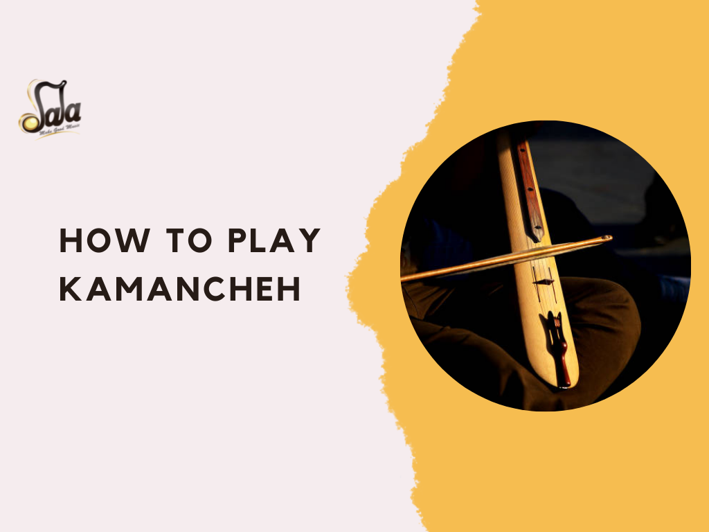 Guide to playing the Persian kamancheh spike fiddle with bowing technique
