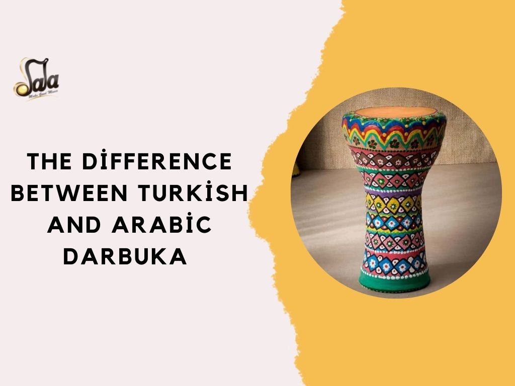 Comparison of Turkish and Arabic darbuka goblet drums highlighting key differences