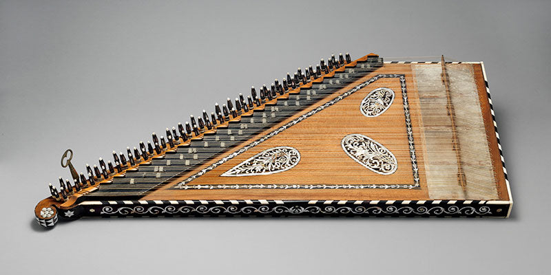 Turkish qanun trapezoidal zither with mandal levers used in classical Ottoman music