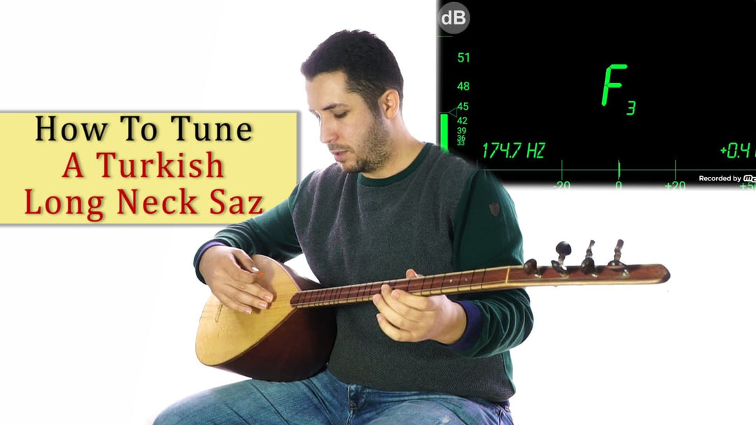 Tuning chart for the Turkish long-neck baglama saz folk instrument