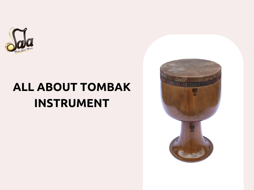Persian tombak goblet drum carved from walnut used in classical Iranian music