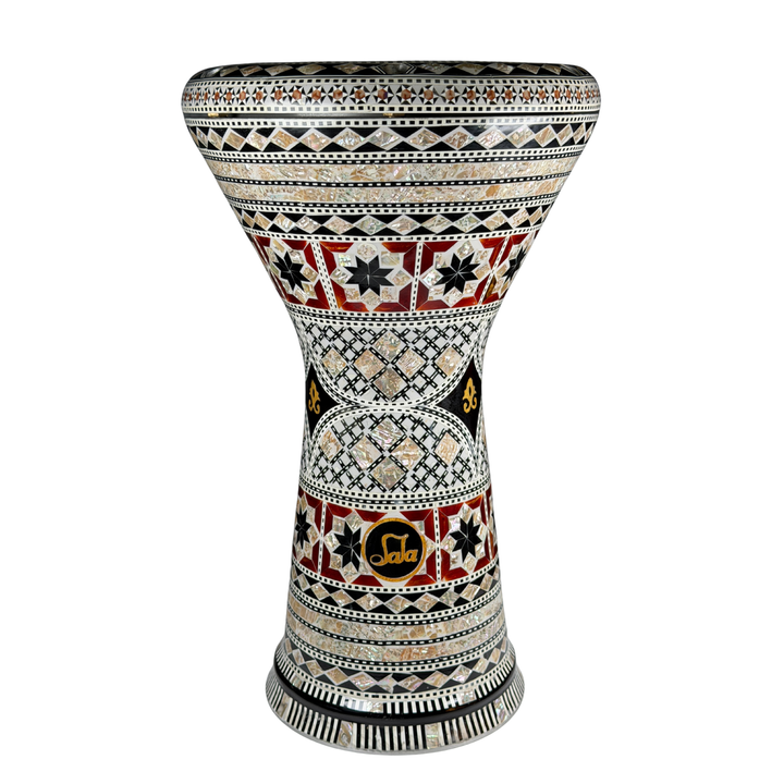 دربوکای مصری مرواریدنشان سالا MOP-2 با روکش منبت‌کاری مروارید واقعی