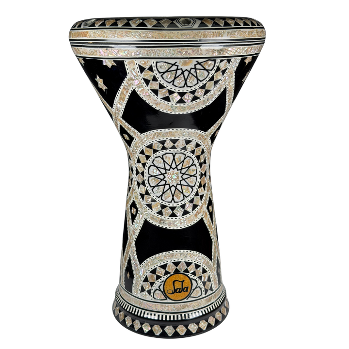 دربوکای مصری مرواریدنشان سالا MOP-3 با روکش منبت‌کاری مروارید واقعی