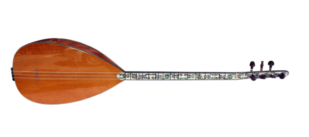 Sala baglama mástil corto OSS-308 con artesanía tradicional