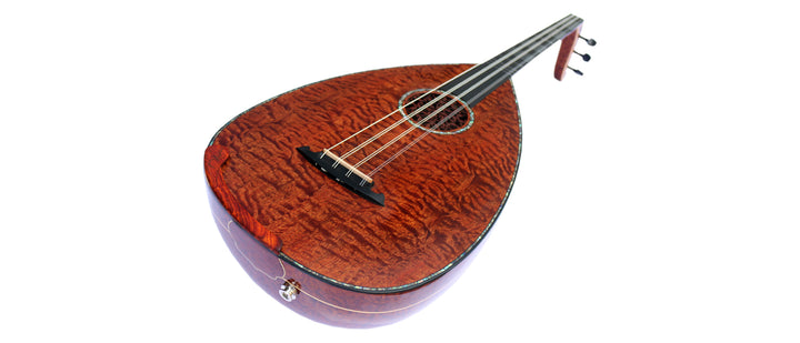 Special electric Turkish lavta LAV-4E by Miras short-neck fretted lute with pickup