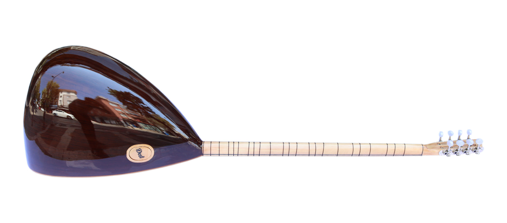 Walnut long neck baglama saz ASL-302G by Dest