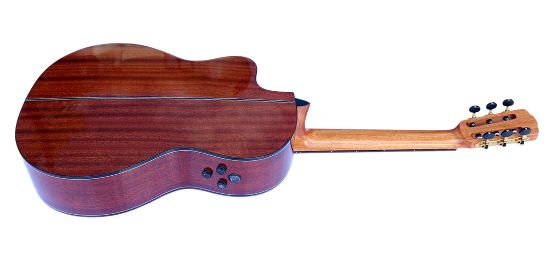 Professional fretless classical guitar CP-4 with built-in equalizer for microtonal music