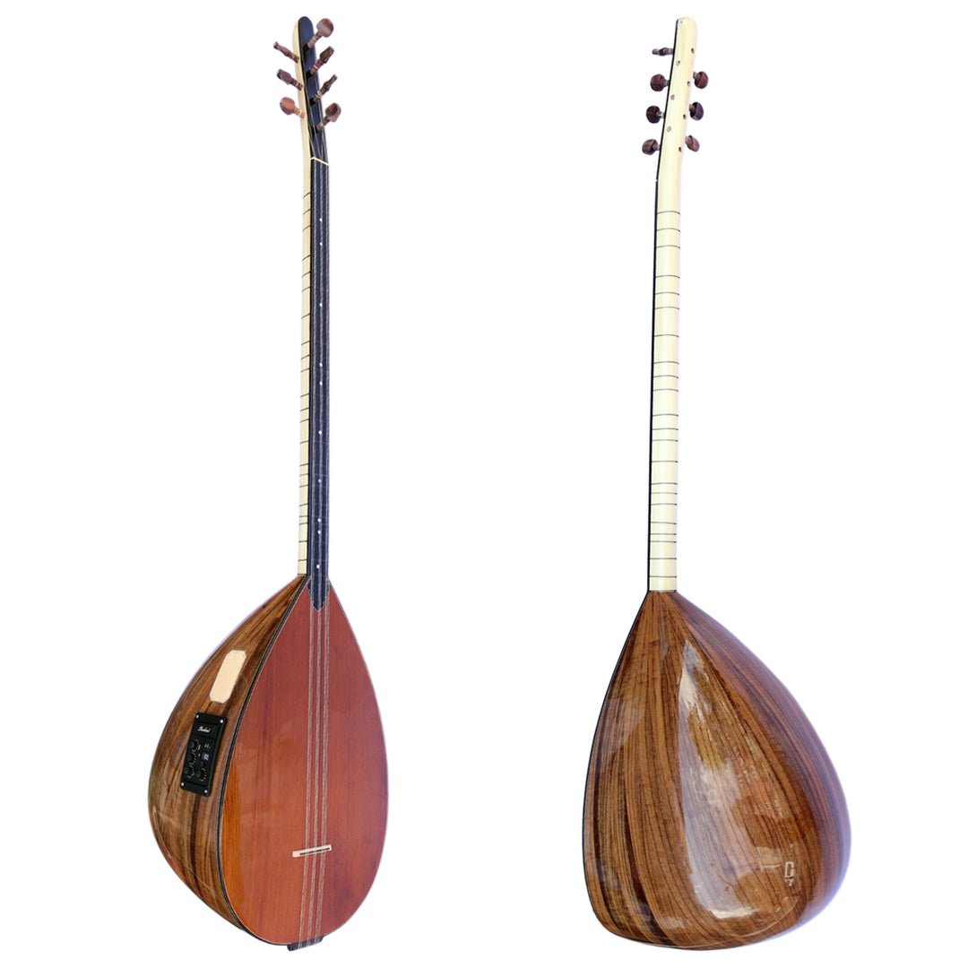 Baglama saz electroacústico profesional mástil largo ALB-303EQ con caja de nogal por Sala