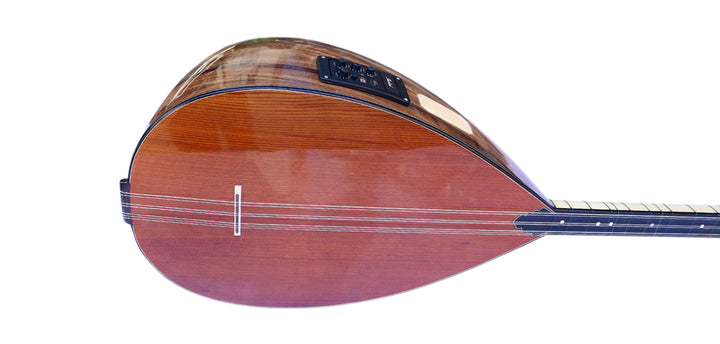 Ceviz uzun sap elektrik bağlama saz ALB-303EQ Sala yapımı