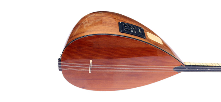 Ceviz kısa sap elektrik bağlama saz ASB-303EQ Sala yapımı