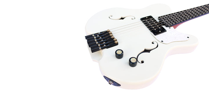 Adjustable microtonal electric guitar CE-5W with movable frets for Turkish music