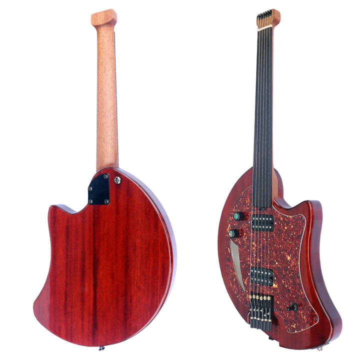 Stahl-saitiger E-Oud RaksOud 4V mit halbhohlem Mahagoni-Korpus und Knochensattel