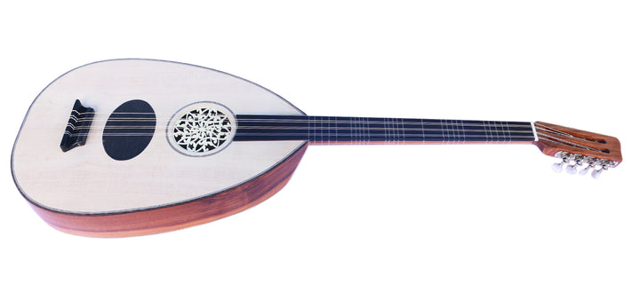 Turkish professional electric-acoustic lavta SEL-4 short-neck fretted lute with pickup