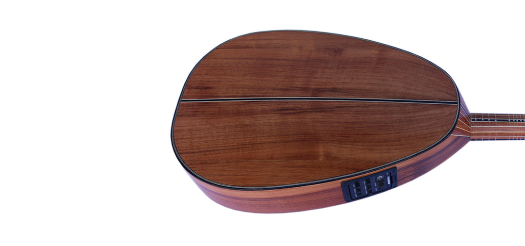Turkish professional electric-acoustic lavta SEL-4 short-neck fretted lute with pickup