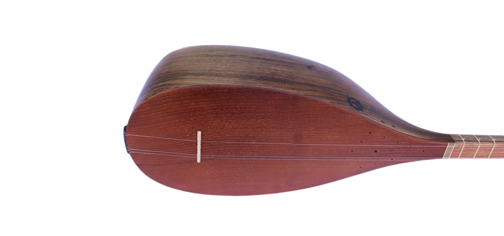 Professional carved walnut Persian tanboor MOT-5 long-neck Sufi stringed instrument
