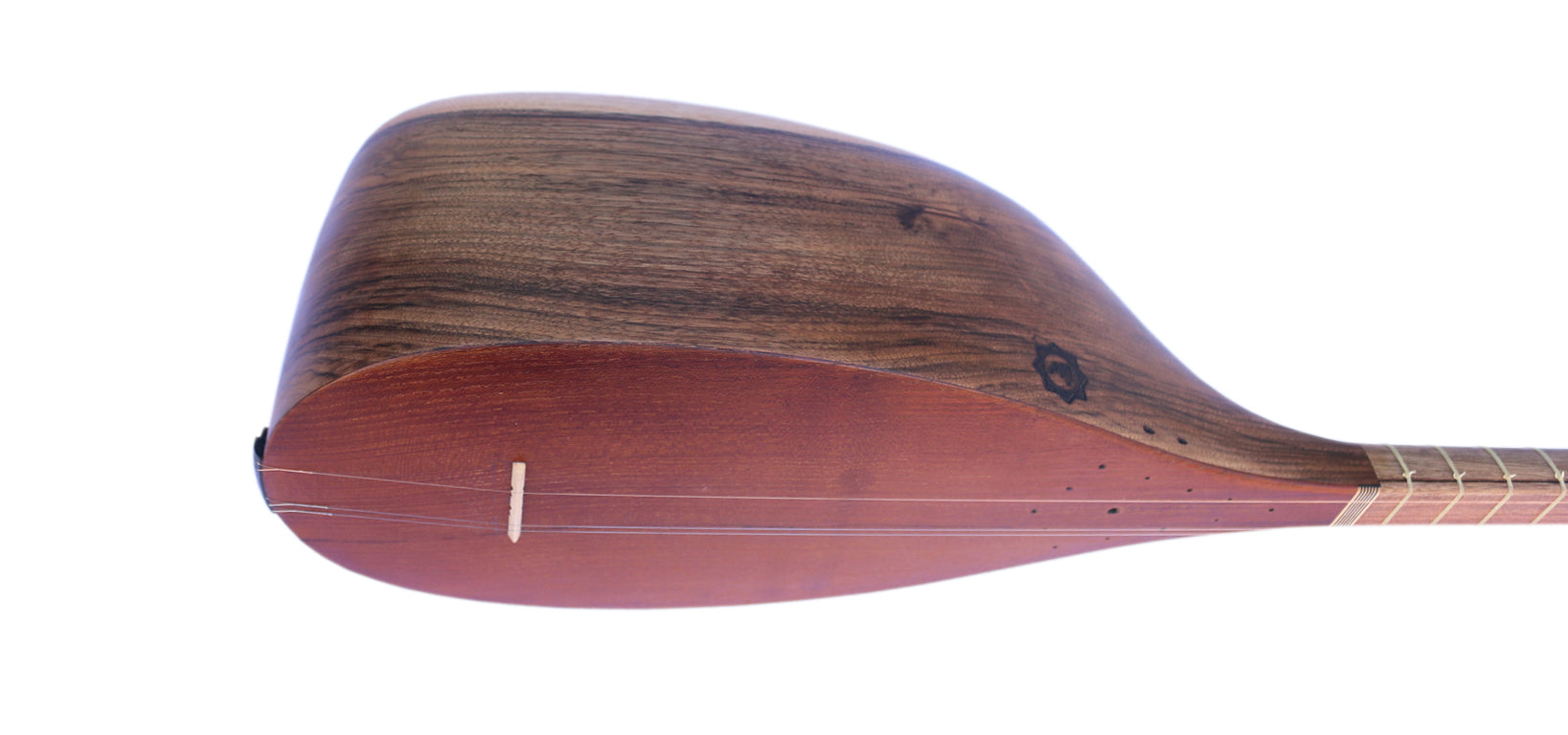 Professional carved walnut Persian tanboor MOT-5 long-neck Sufi stringed instrument
