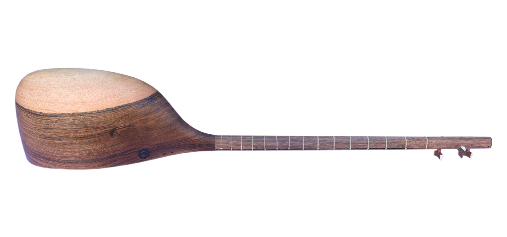 Professional carved walnut Persian tanboor MOT-5 long-neck Sufi stringed instrument