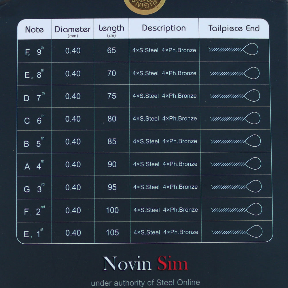 Cuerdas santur premium NSS-209 por Novin