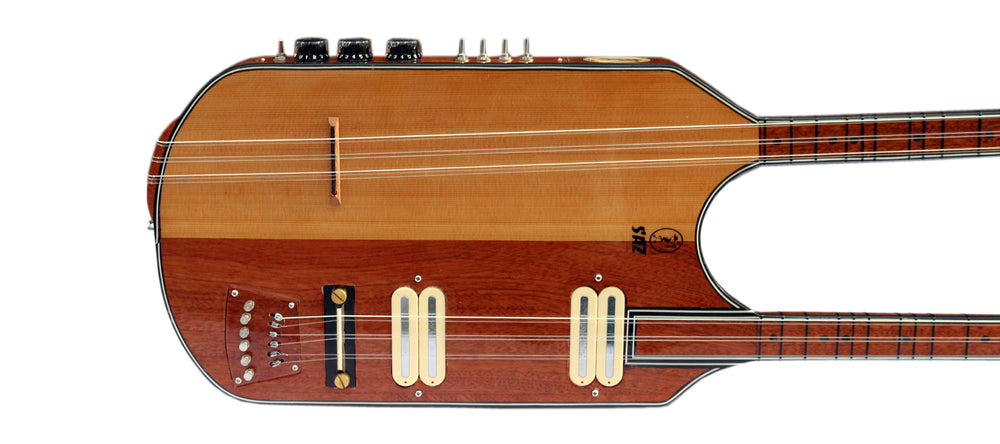 Sala baglama de doble mástil y saz eléctrico híbrido DBL-504