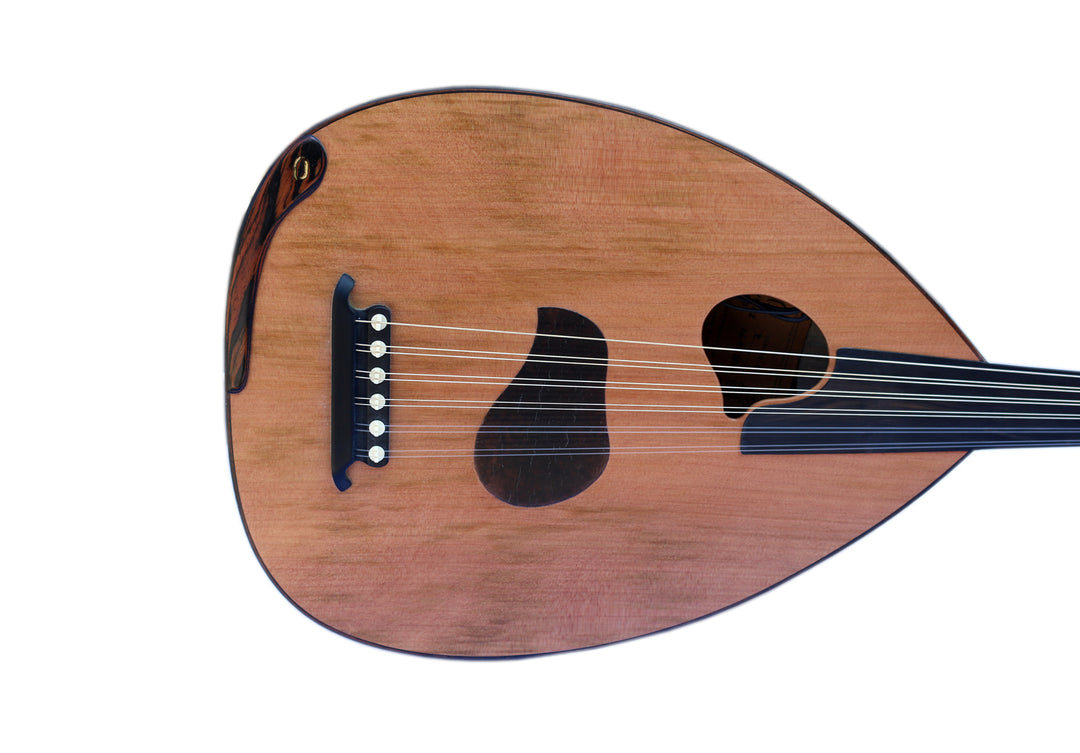 Ebony bowl electric oud PROUD-5 handcrafted by master luthier Mehmet Caymaz