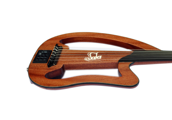 Mahogany Turkish silent electric oud AOS-101 by Sala