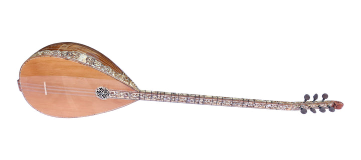 Special long neck baglama saz PEARL-1 with pearl inlays by Sala