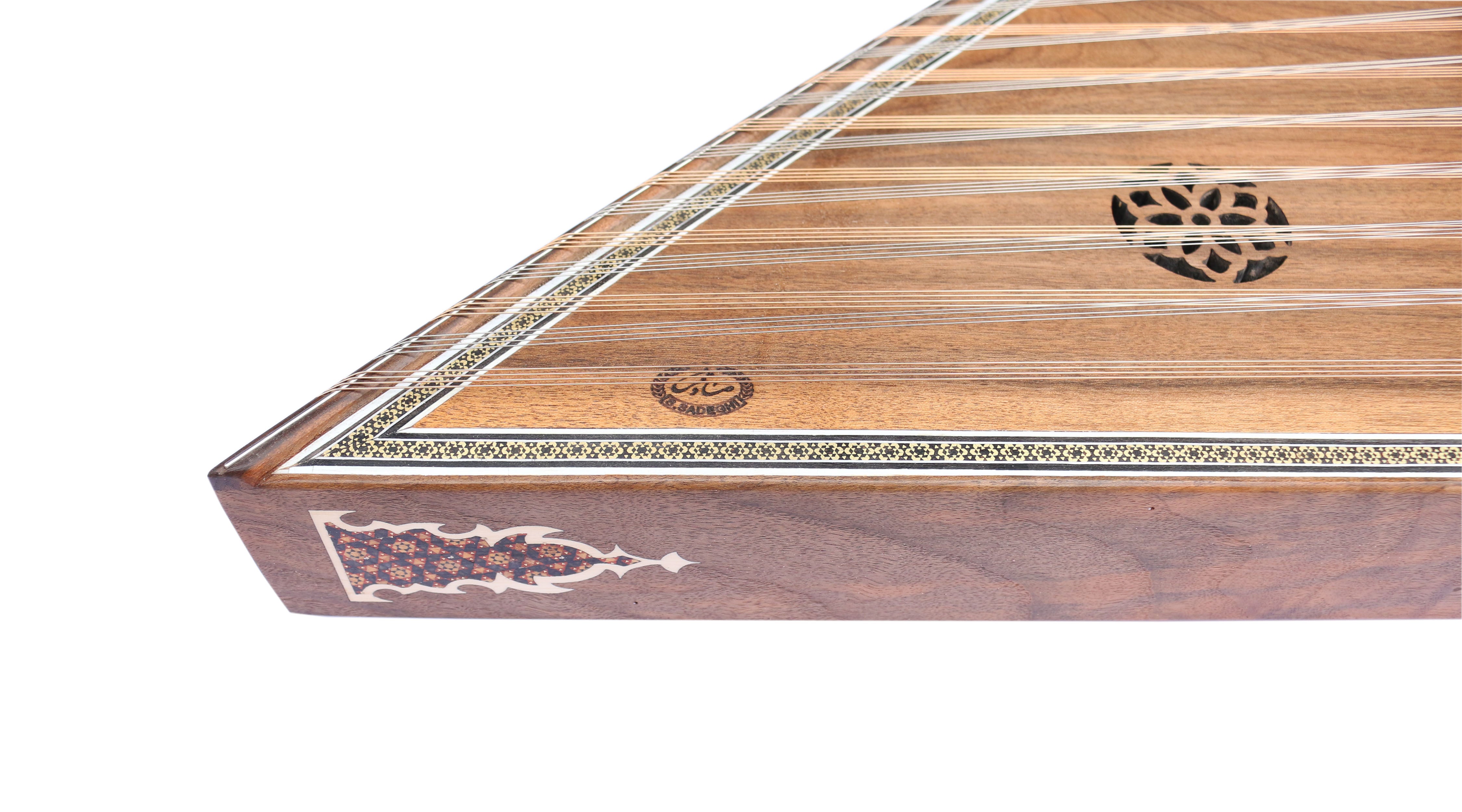 Sadeghi santoor SSS-412 with walnut body and mezrabs
