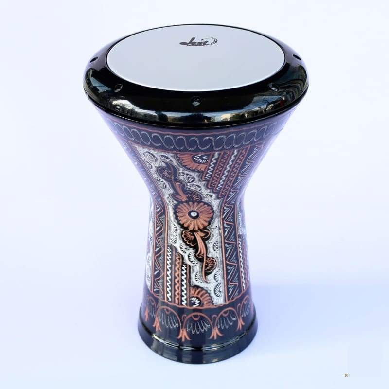 Dest Percussion دومبک مصری DED-322A با بدنه آلومینیومی حکاکی شده دستی