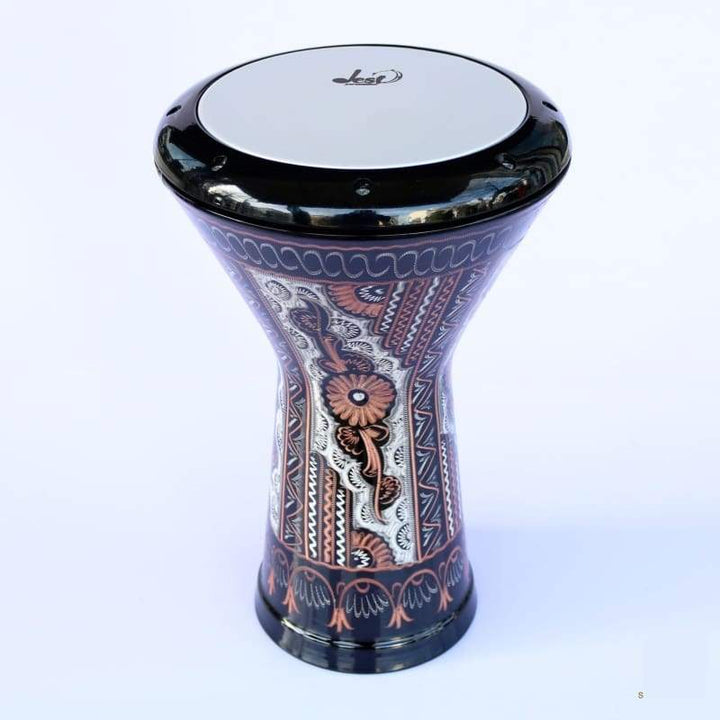 Dest Percussion دومبک مصری DED-322A با بدنه آلومینیومی حکاکی شده دستی
