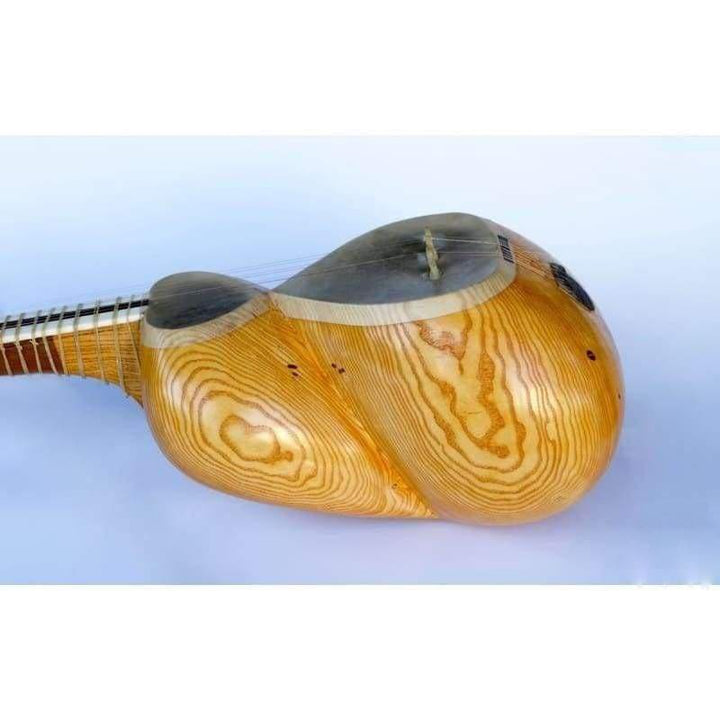 Dest Persian tar ATT-303 double-bowl lute carved details