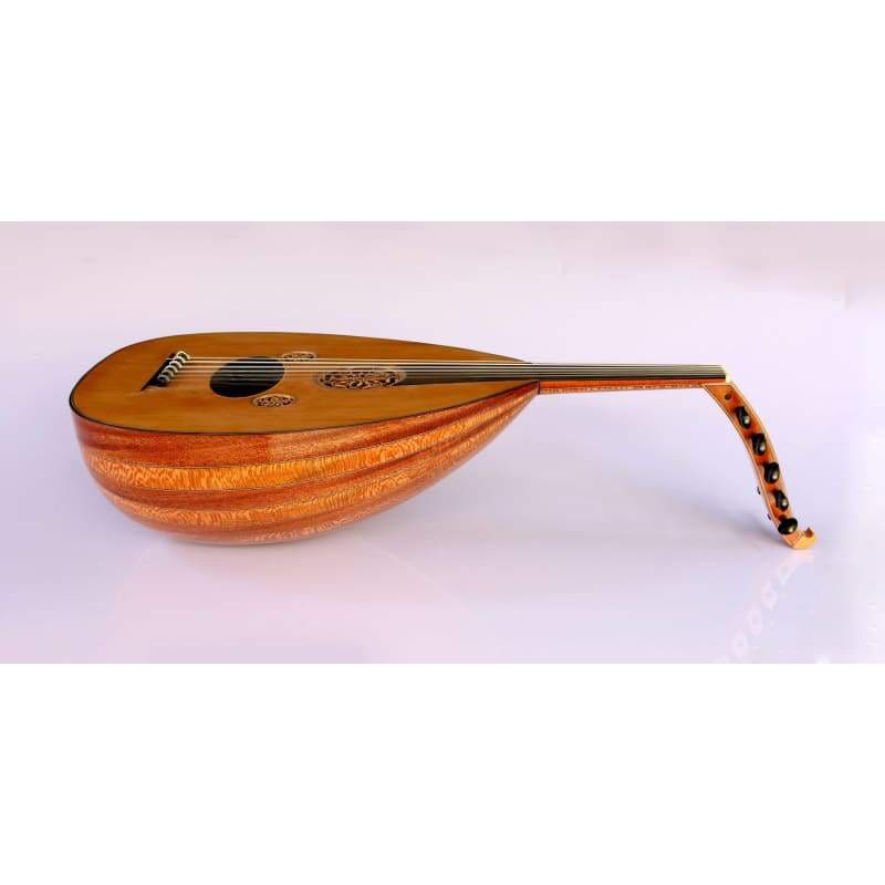 Special Turkish oud MCO-404 with mahogany plane bowl and Canadian cedar face by Mustafa Copcuoglu