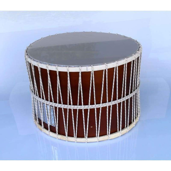 Dest Turkish davul ED-102 with carved walnut body and rope tension