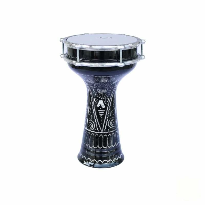 Darbuka turca solo DKD-222E de Dest Percussion con cuerpo de aluminio grabado